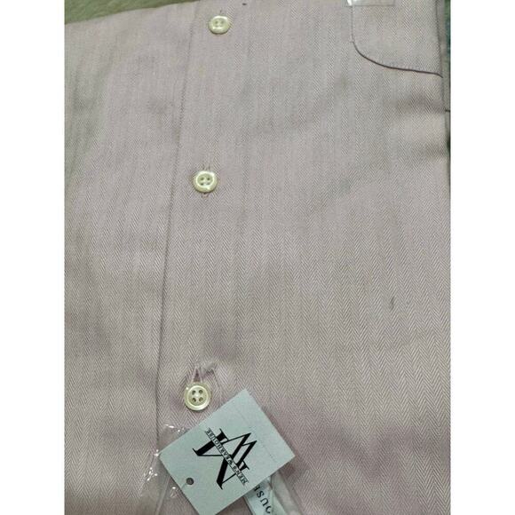 Pronto Uomo Light Pink Non Iron Dress Shirt Size 18 34/35 NWT - Picture 7 of 7